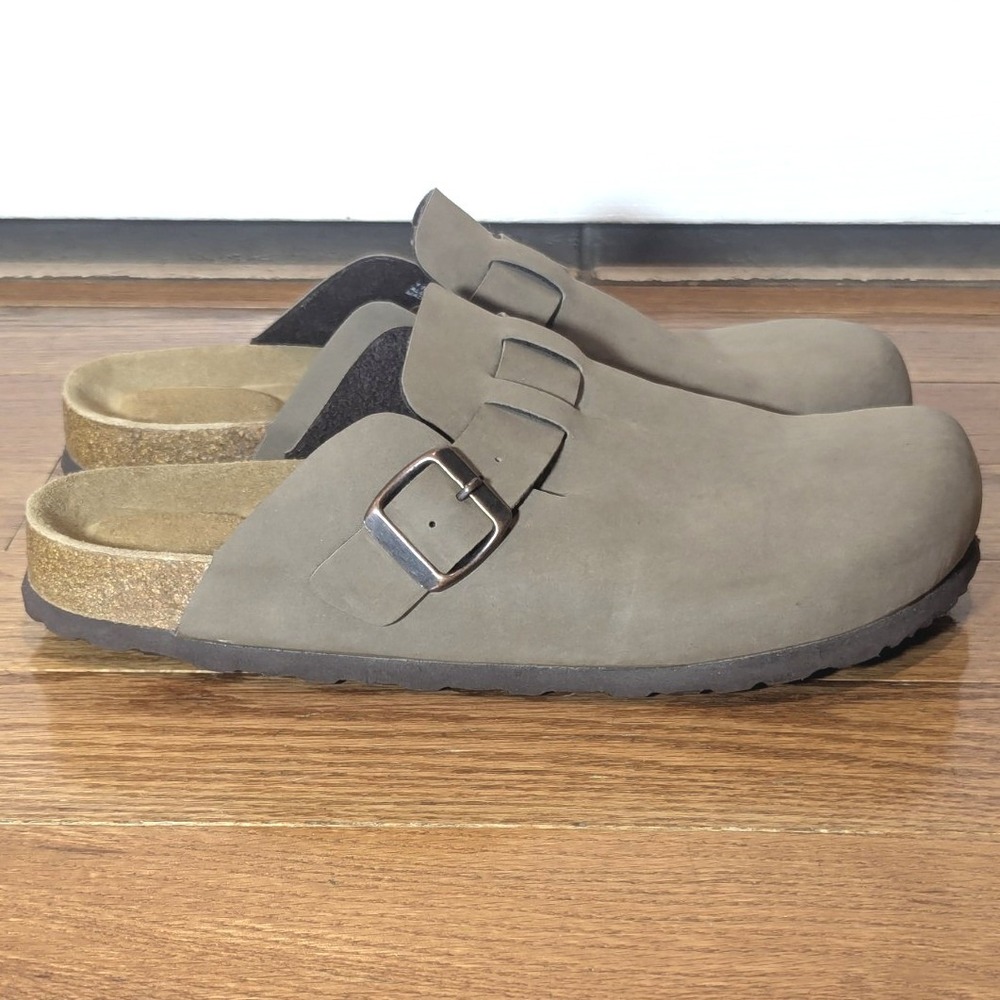 Cottagecore Taupe Buckle Clogs Comfort Slip On Mules‎ 11W Cushionaire